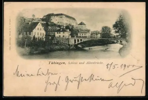 AK Tübingen, Schloss und Alleenbrücke