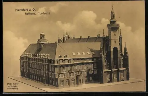 AK Frankfurt a. O., Rathaus, Nordseite