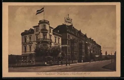 AK Wiesbaden, Hotel Reichspost, Nicolaistrasse 16 /18, Bes. Emil Zorn