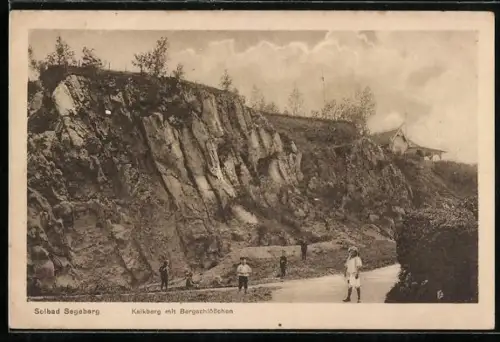 AK Segeberg, Kalkberg mit Bergschlösschen, Steinbruch