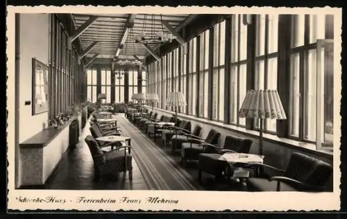 AK Schierke /Harz, Ferienheim Franz Mehring, Innenansicht