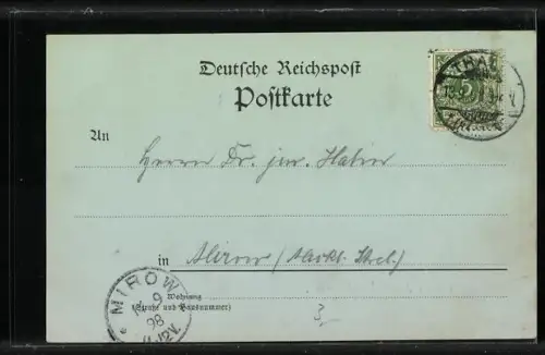Mondschein-AK Rosstrappe, Hotel Rosstrappe
