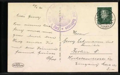 AK Bodetal i. Harz, Hotel Rosstrappe