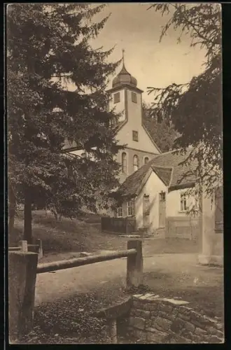 AK Stedten / Erfurt, Ortspartie mit Kirche