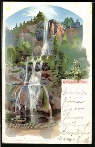Lithographie Oker, Romkerwasserfall