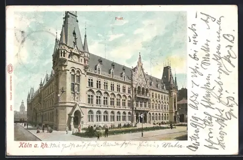 AK Köln a. Rh., Partie an der Post