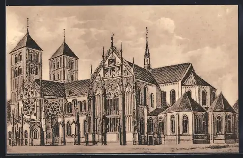 AK Münster i. W., Partie am Dom