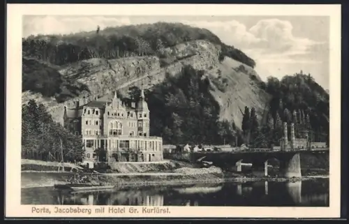 AK Porta, Jacobsberg mit Hotel Gr. Kurfürst