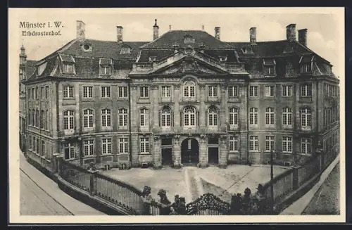 AK Münster i. W., Partie am Erbdrostenhof