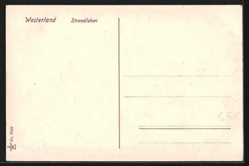 AK Westerland, Strandleben mit Strandkörben