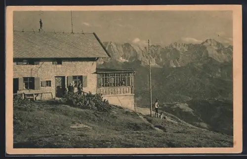 AK Wankhaus, Berghütte der Sektion Garmisch-Partenkirchen