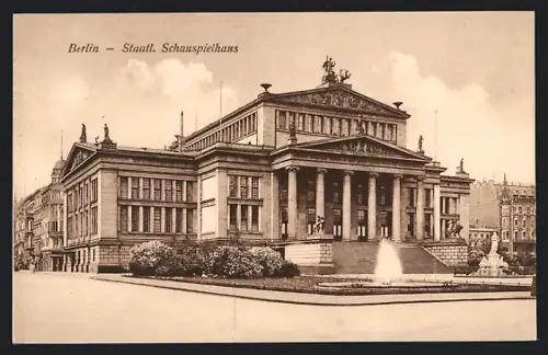 AK Berlin, Staatliches Schauspielhaus, Gendarmenmarkt