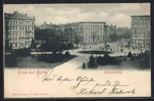 AK Berlin-Tiergarten, Strassenbahn am Lützowplatz