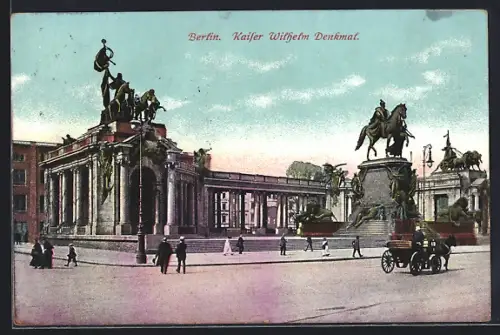 AK Berlin, Am Kaiser Wilhelm Denkmal