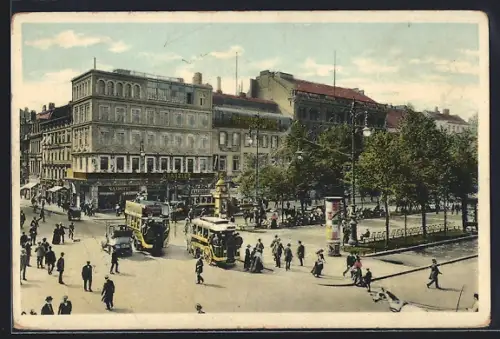 AK Berlin, Kranzler Ecke mit Cafe Kranzler mit Strasse unter den Linden