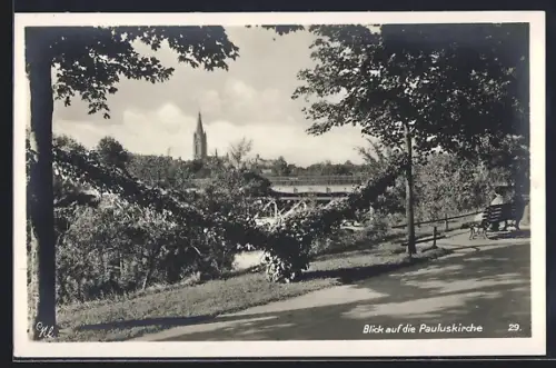 AK Lichterfelde, Blick auf die Pauluskirche
