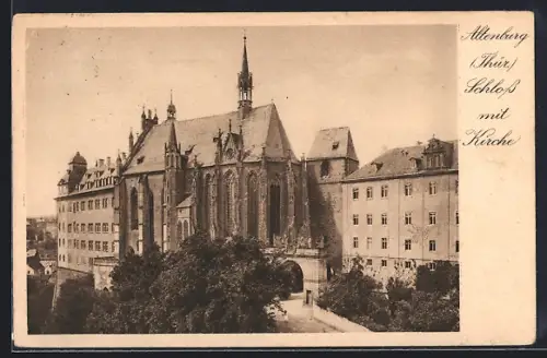 AK Altenburg /Thür., Schloss mit Kirche