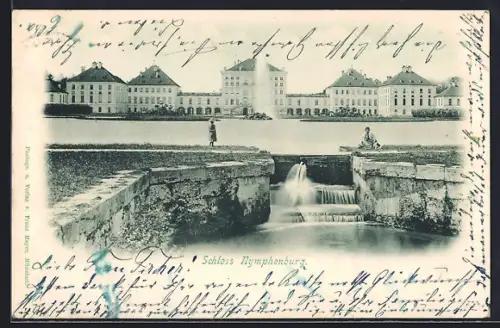 AK München-Nymphenburg, Totalansicht vom Schloss Nymphenburg