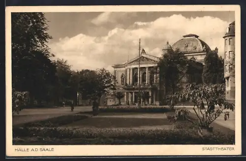 AK Halle a. d. Saale, Stadttheater
