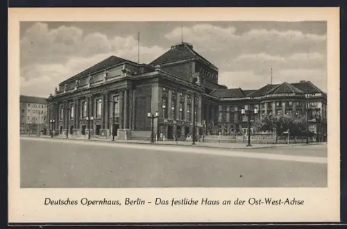 AK Berlin-Charlottenburg, Deutsches Opernhaus, Aussenansicht