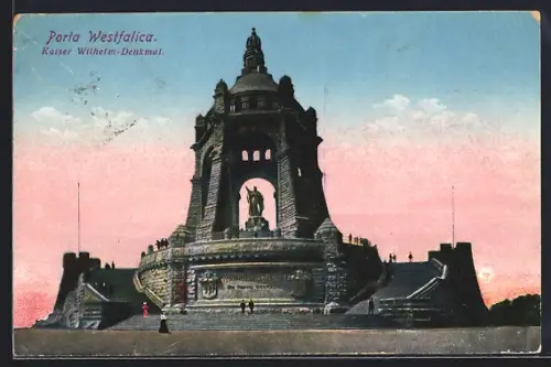AK Porta Westfalica, Kaiser Wilhelm-Denkmal