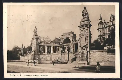 AK Halle a. S., Kaiser-Wilhelm-Denkmal