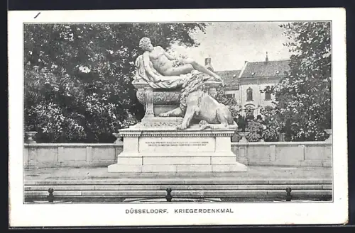 AK Düsseldorf, Kriegerdenkmal
