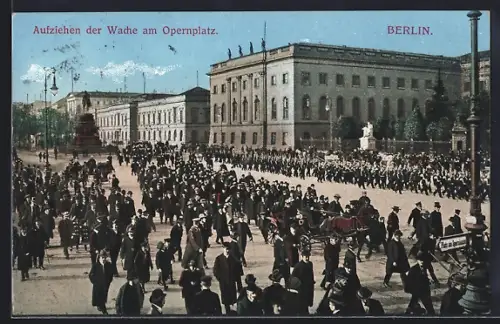 AK Berlin, Aufziehen der Wache am Kaiser Franz Josef Platz