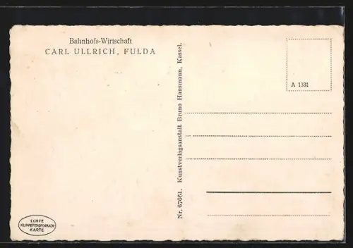 AK Fulda, Totalansicht mit Kirche
