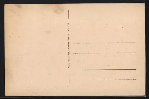 AK Werden, Blick vom Plattenweg auf den Ort