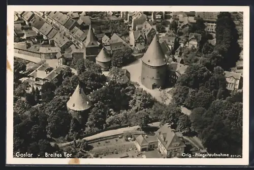 AK Goslar, Fliegeraufnahme vom Breiten Tor