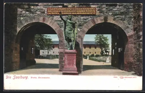 AK Saalburg / Kastell, Die Saalburg, Porta decumana