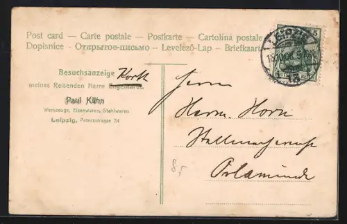 AK Leipzig, Partie am neuen Rathaus