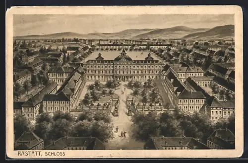 Künstler-AK Rastatt, Schloss