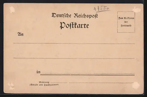 AK Rastatt, Schloss mit Bäumen