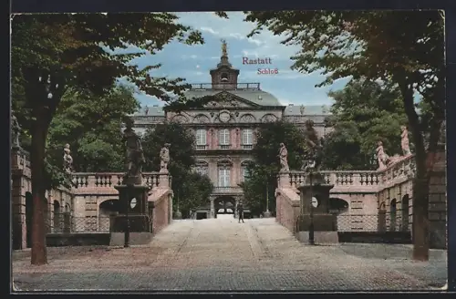 AK Rastatt, Schloss mit Brücke