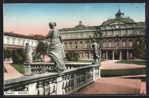 AK Rastatt, Blick zum Schloss