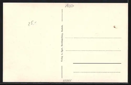 AK Rastatt, Strasse am Grün mit Bäumen