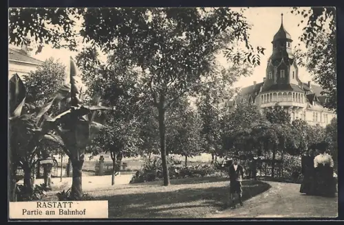 AK Rastatt, Partie am Bahnhof