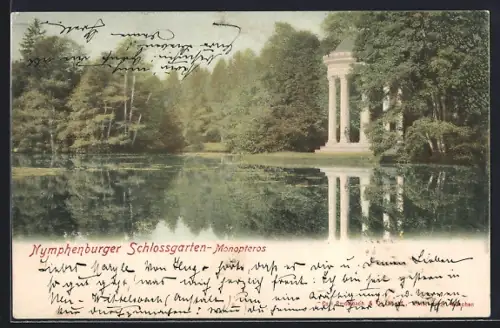 AK München, Nymphenburger Schlossgarten, Monopteros