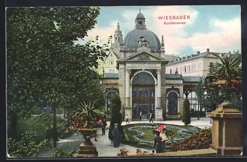 AK Wiesbaden, Kochbrunnen, Eingang
