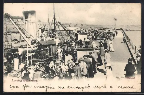 AK Guernsey, Landing at Guernsey