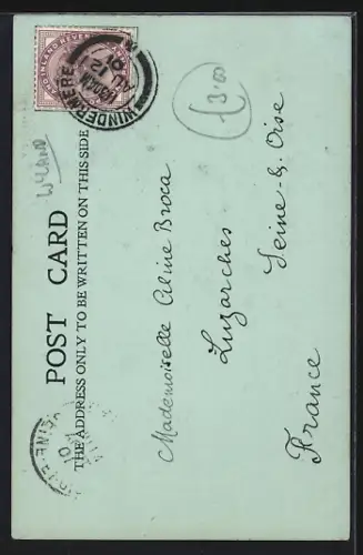 Mondschein-AK Windermere, View from the Ferry