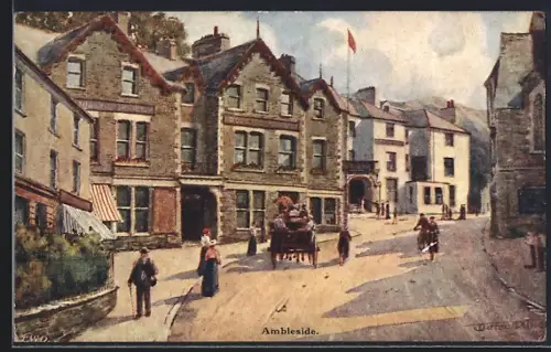 Künstler-AK Ambleside, Panorama