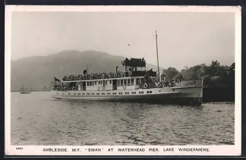 AK Ambleside, MY Swan at Waterhead Pier, Lake Windermere