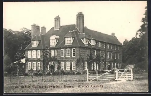 AK Radley, Radley College Subwardens House