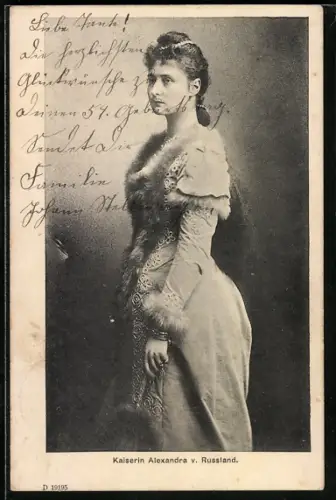 AK Kaiserin Alexandra von Russland im Porträt