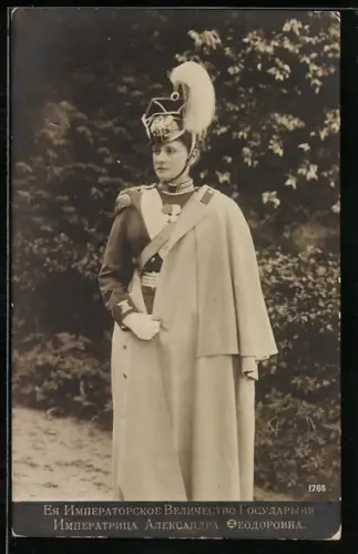 AK Alexandra Feodorovna von Russland in Uniform