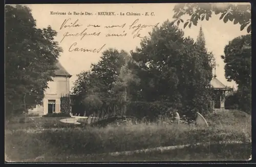 AK Beurey, Le Château entouré d`arbres et jardin verdoyant