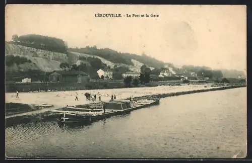 AK Lérouville, Le Port et la Gare